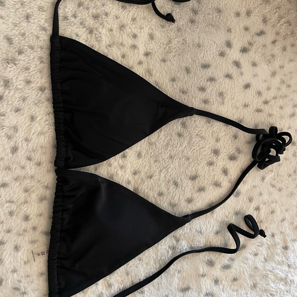 Classic Black Triangle Bikini Top & thong bottom